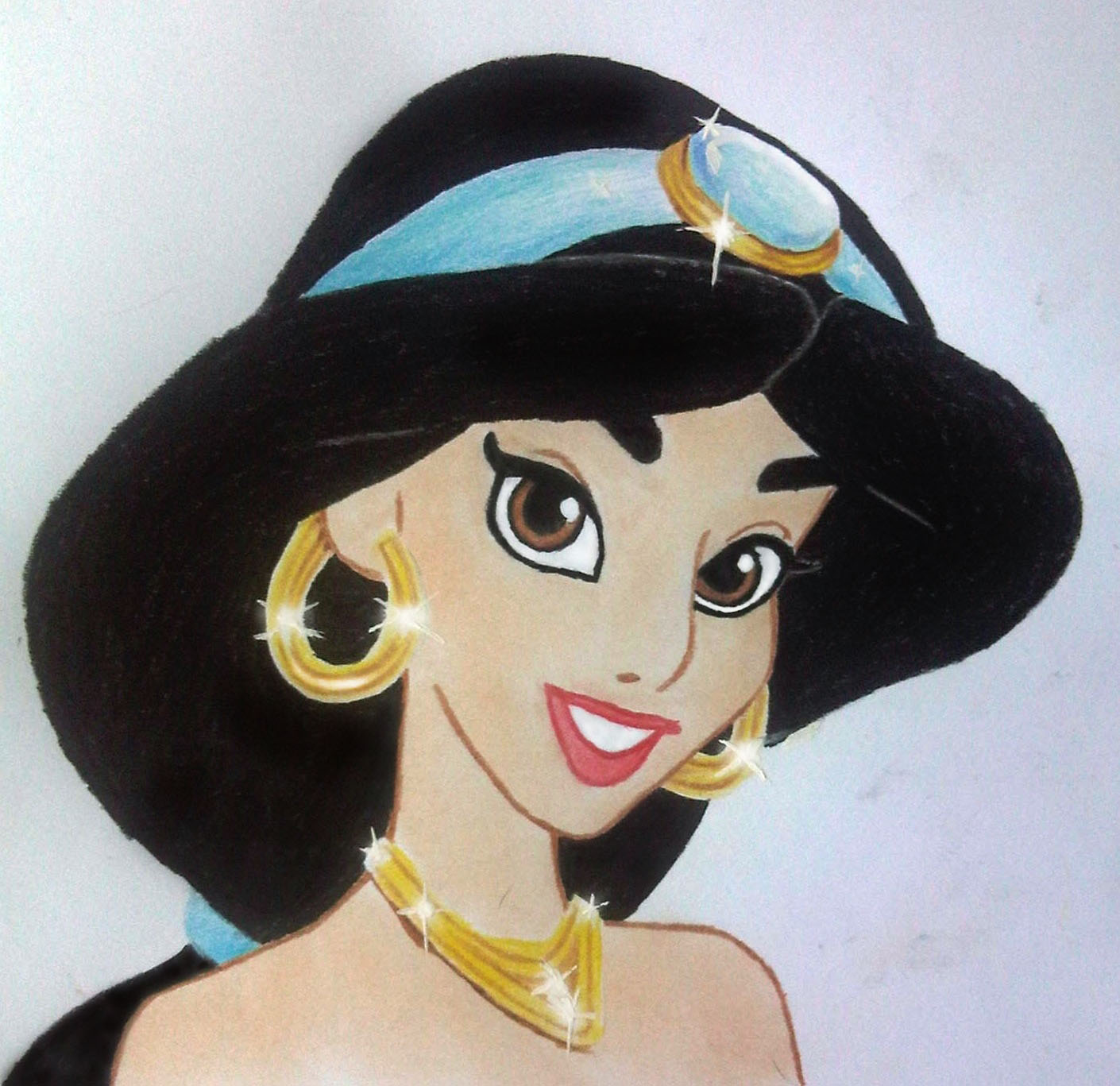 Speed drawing of Princess Jasmine