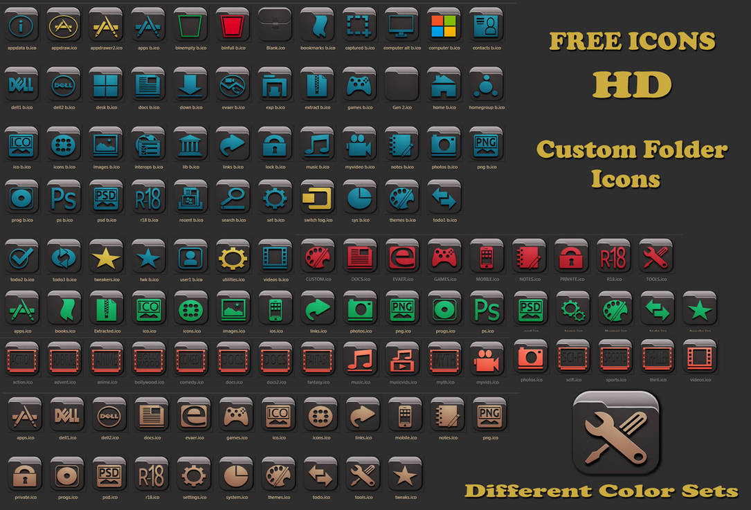 Folder Icons Set HD for Windows 7 by mrsh0uck on DeviantArt