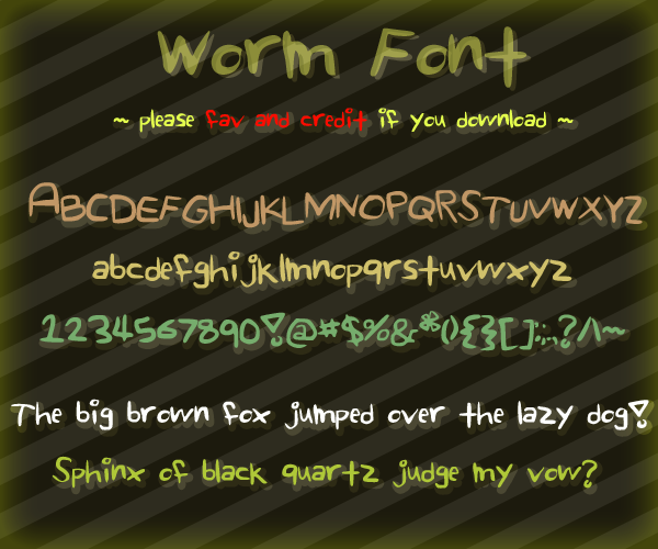 Worm Font