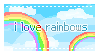 I Love Rainbows Stamp