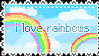 I Love Rainbows Stamp