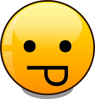 basic smiley sticking tongue (vector)