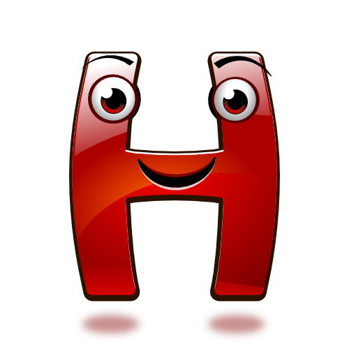 Smiley Alphabet - H (happy)