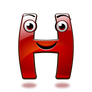 Smiley Alphabet - H (happy)