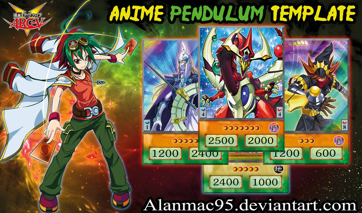 Yugioh Anime Pendulum Template By Alanmac95 On Deviantart