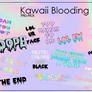 Kawaii blooding Texts PNG