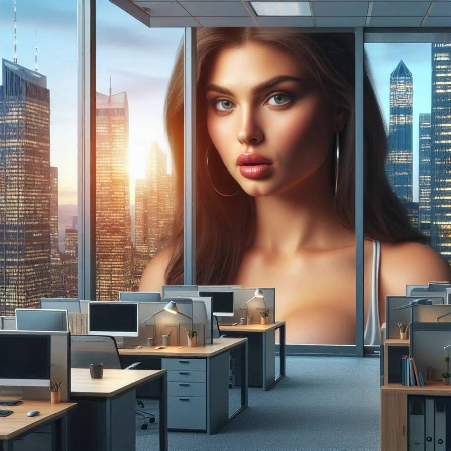Growing bigger outside the office window by LordGTS on DeviantArt