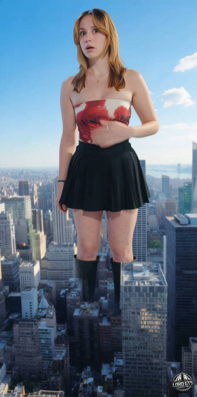 Giantess Abby Booms Over the City Buildings by LordGTS on DeviantArt