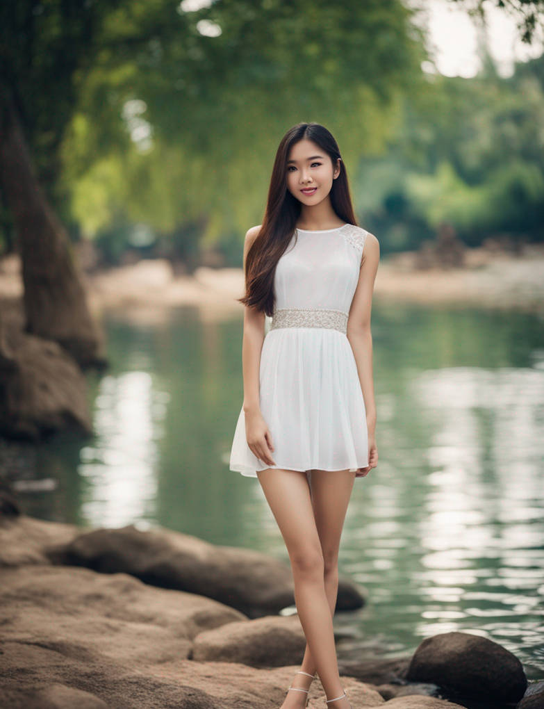 Cute Thai girl by the lake by SmartLlama on DeviantArt
