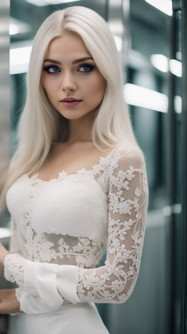 Gorgeous blond girl in the elevator by SmartLlama on DeviantArt