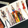 The Prismatic World Tour Fashion Sketches