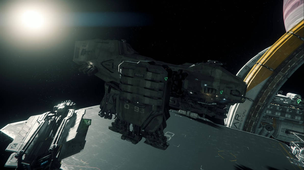 Star Citizen Reclaimer Landing At Port Olisar By Jmol Ddksw Pre