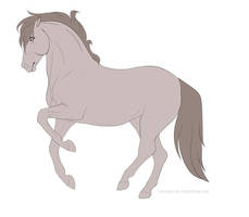 Horse free lineart(4 manes, 3 tails)