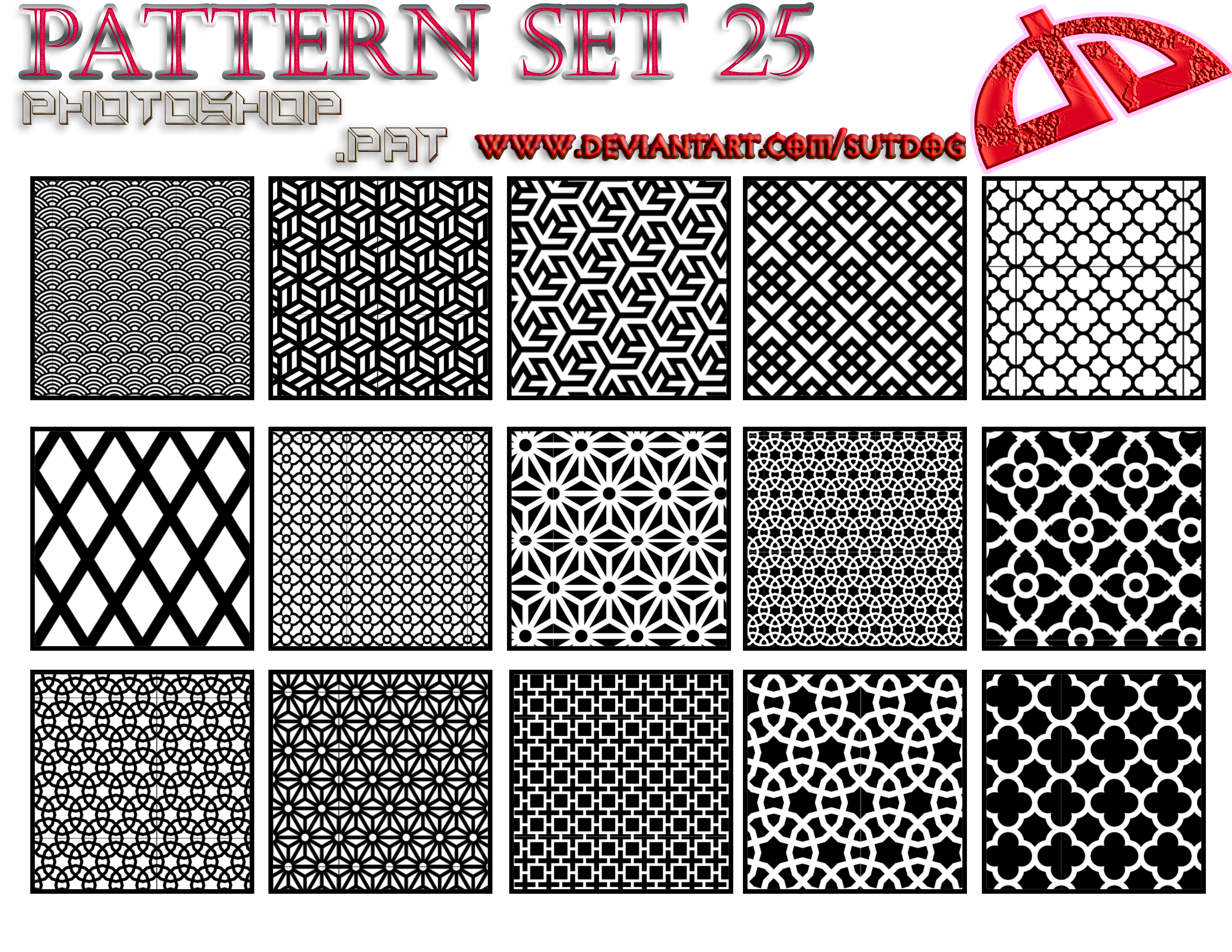 Pattern Set 25 by sutdog on DeviantArt