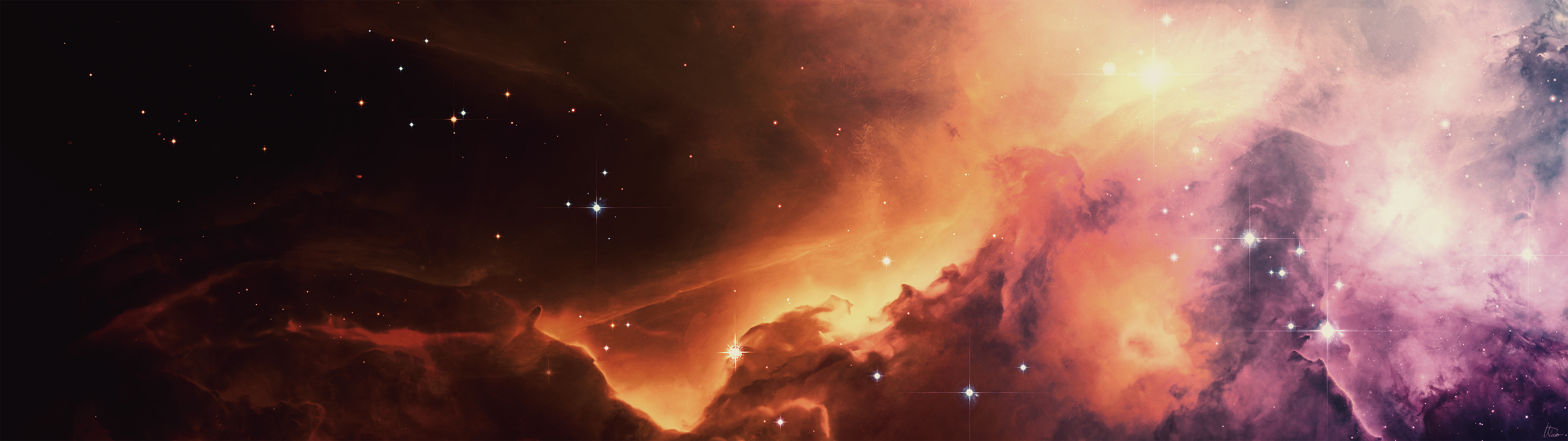 Stellar Symphony (Dual Monitor Wallpaper) by MaxDocker on DeviantArt