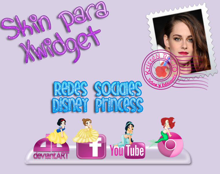 Skin Disney Princess Redes Sociales para Xwidget by RoohEditions on