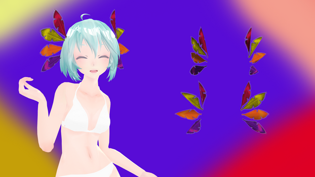 (MMD) Head Accessories Female feathers DL+