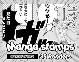 02|Manga stamps : Sticker Pack