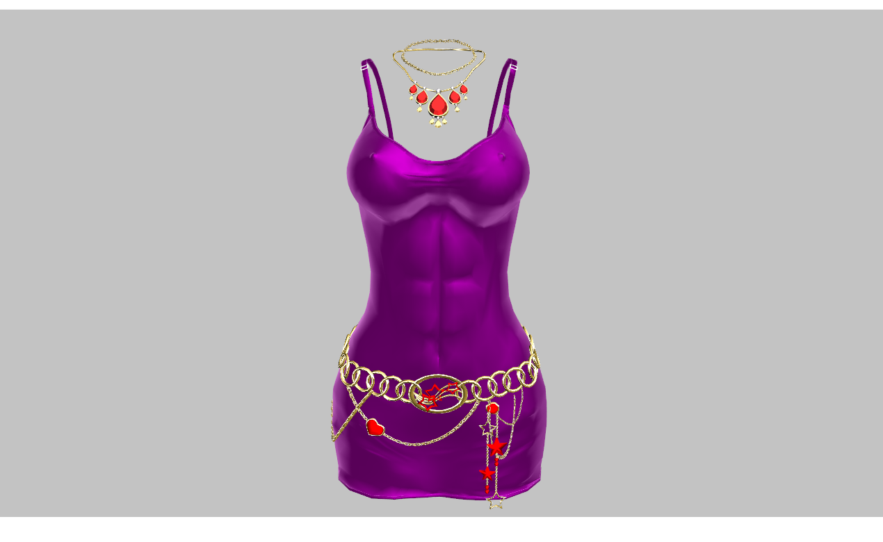 MMD Tight purple dress