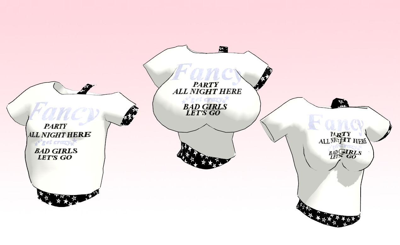 MMD  Fancy tshirt pack -Three sizes- -update-