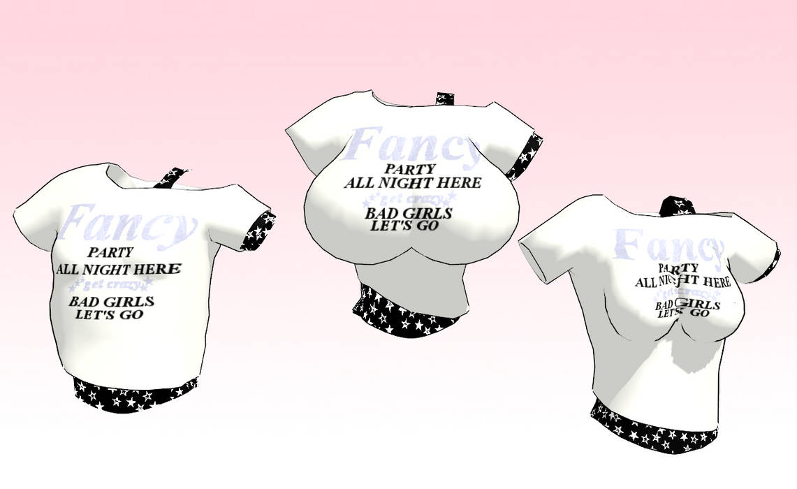 MMD Fancy tshirt pack -Three sizes- -update- by amiamy111 on