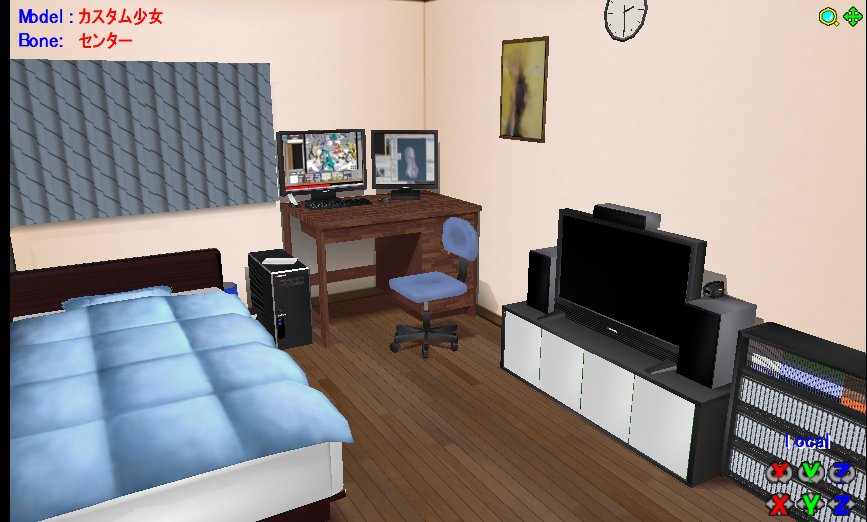 MMD Small bedroom -NO 3DCG picture on screen-