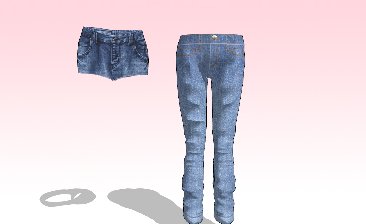 jeans and shorts