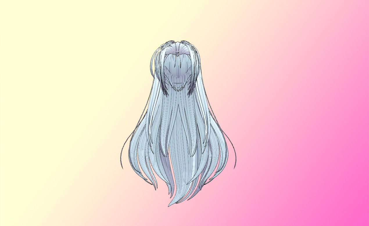 MMD Fluffy long hair