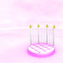 MMD Cute pink round bed stage