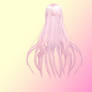 Long pink hair with bangs