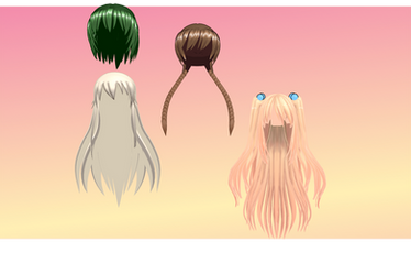 MMD Angel Cure Hair pack 1