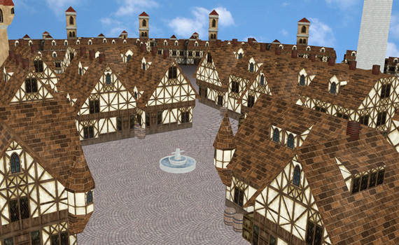 MMD medieval town stage - UPDATED AND BETTER-