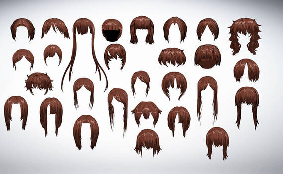 MMD Hair Front Pack 6