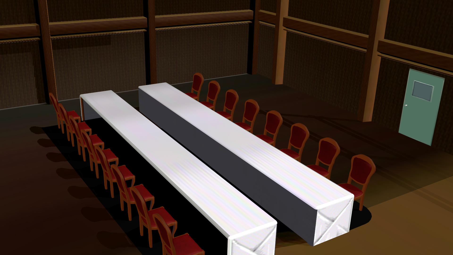 MMD long table stage