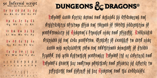 Dungeons and Dragons Infernal font