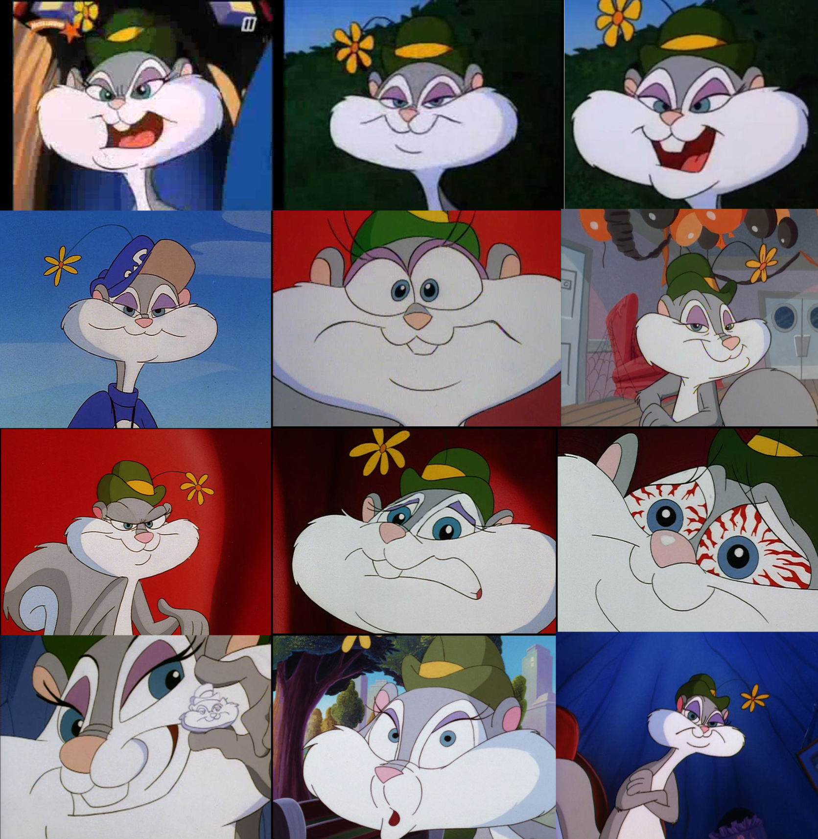 Animaniacs - Slappy Squirrel faces