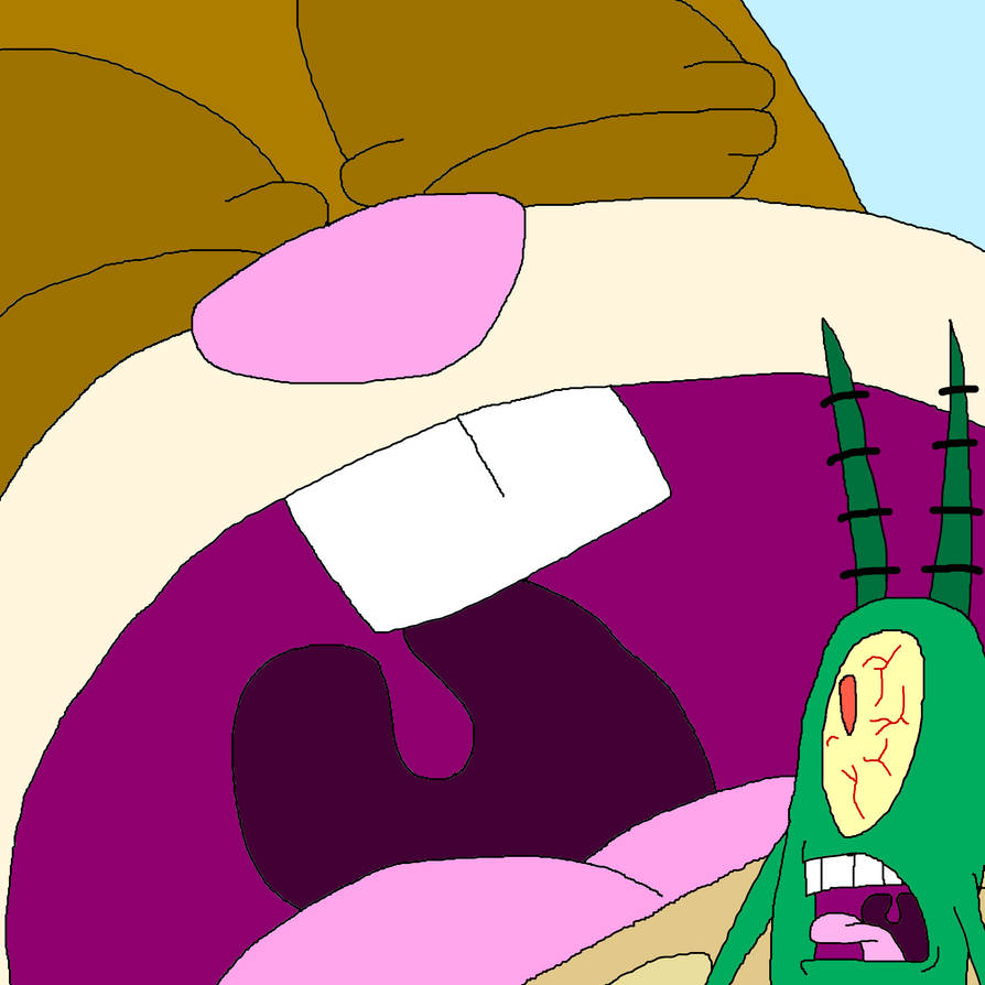 Sandy Cheeks eats Plankton by the-acorn-bunch on DeviantArt