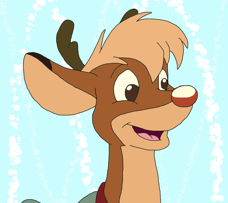 Rudolph The Red Nosed Reindeer (original colors) by the-acorn-bunch on