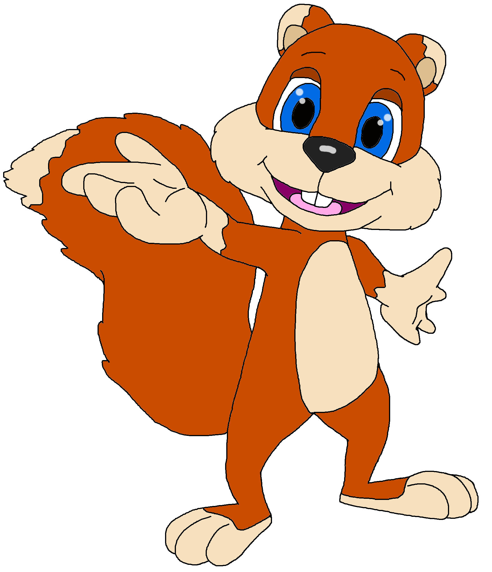 Conker the Squirrel natural vector by the-acorn-bunch on DeviantArt