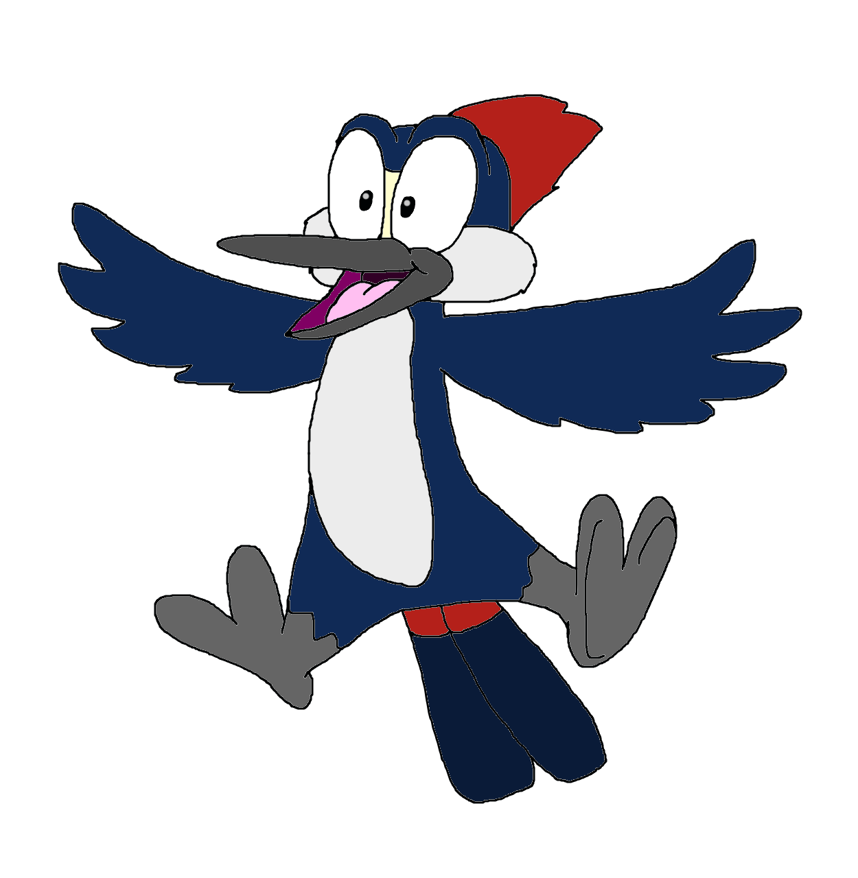 Cartoon Great-Spotted Woodpecker by the-acorn-bunch on DeviantArt