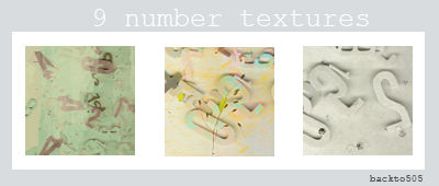 9 Number Textures by backto505 on DeviantArt