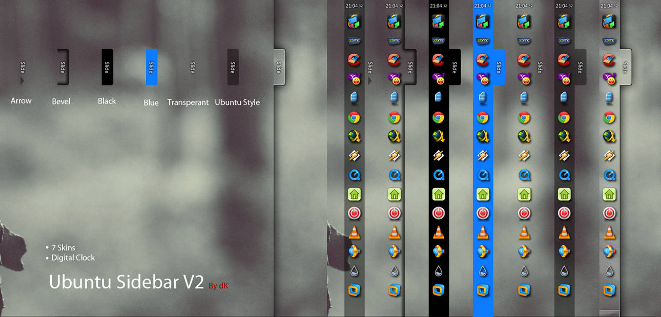 Ubuntu Win7 Sidebar V2 by DelKorey on DeviantArt