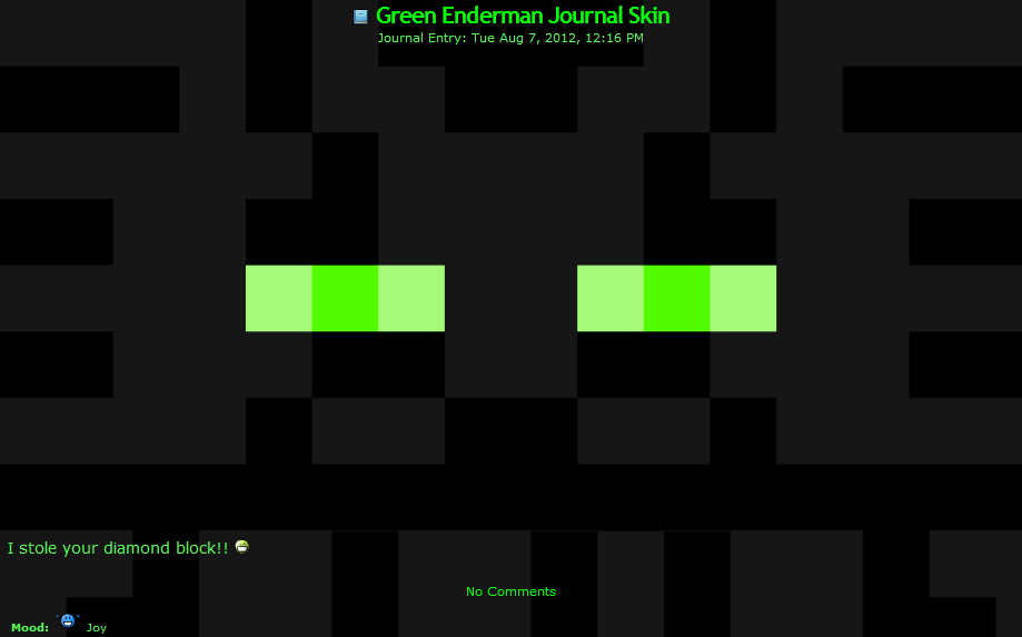 Green Enderman Journal skin