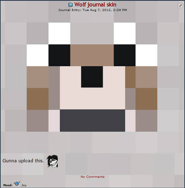 Minecraft wolf journal skin