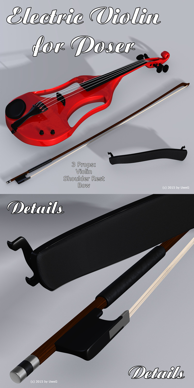 Freebie: Electric Violin For Poser