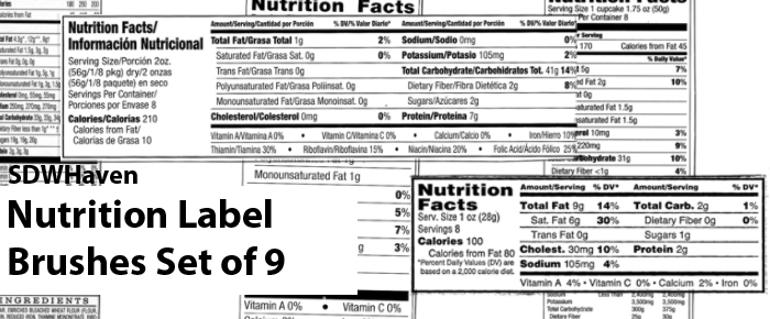 Nutrition Label Brushes