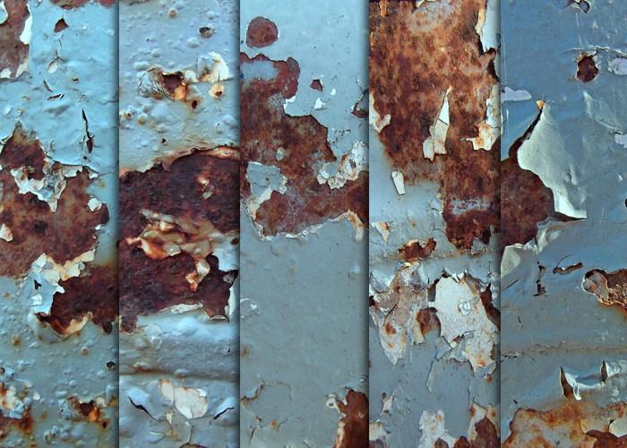 Rusty Blue Chips Textures