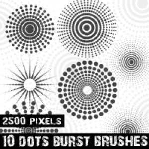 Halftone Dots Burst Photoshop Brushes by Brushportal on DeviantArt