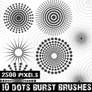 Halftone Dots Burst Photoshop Brushes