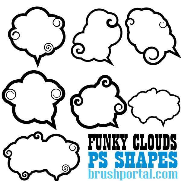 Funky Clouds Custom Shapes by Brushportal on DeviantArt